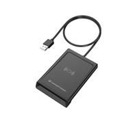CONCEPTRONIC Lecteur de Carte Smart ID Double Interface USB-A, Noir, Compact et Portable