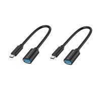Conceptronic Lot de 2 adaptateurs OTG USB-C vers USB-A 20 cm, ABBY11B