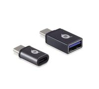 Conceptronic Lot de 2 adaptateurs USB-C vers USB 3.0 + Micro USB