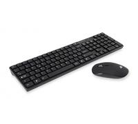 Conceptronic Orazio clavier RF sans fil QWERTY Italien Noir - Claviers (Standard, RF sans fil, QWERTY, Noir, Souris incluse)