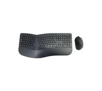 Conceptronic ORAZIO02PT Ensemble Clavier RF sans fil QWERTY Portugais + Souris 1600 DPI Noir - Clavier 125 touches, repose-poignets, 2.4 GHz