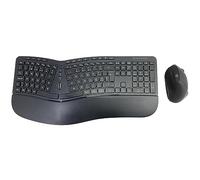 Conceptronic ORAZIO02PT Ergo Ensemble Clavier Ergonomique et Souris Verticale sans Fil Noir