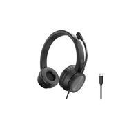 Conceptronic POLONA05BC Casque Circum-aural Filaire USB Type-C Noir, 20-22000Hz, Microphone Boom, Réduction de Bruit, Câble 2m, 165g