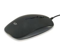 Conceptronic REGAS01B Mouse Ottico Ambidestro per Ufficio 1200 DPI USB Nero 4 Pulsanti
