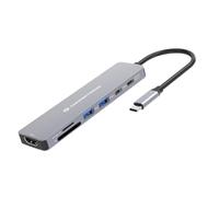CONCEPTRONIC Station d'accueil USB-C 7 en 1, HDMI, USB-C, 2 x USB-A, câble de 25 cm, hub Portable