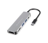 Conceptronic Station d'accueil USB-C > HDMI, 2 ports USB-A, SD/TF, 100 WPD, + 15 cm de g