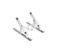 Conceptronic THANA04S Support Laptop Aluminium Argenté Pliable, Réglable 7 Positions, jusqu'à 15.6", Charge Max. 20kg, 255x45x18mm