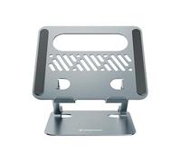 Conceptronic Support pliable pour ordinateur portable THANA10G – Hauteur réglable Gris aluminium 43