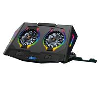 Conceptronic Support de refroidissement pour ordinateur portable gaming THYIA02B Ergo 2 ventilateurs