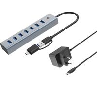 CONCEPTRONIC USB-Hub 7-Port 3.0 ->7x3.0 +TypC 5Gbps m.Nz gr