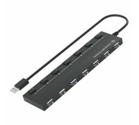 Conceptronic HUBBIES08BP HUB 7 Puertos USB 2.0 Con Interruptores + Adaptador de Alimentación