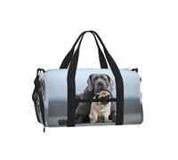 Concepts d'amitié Entre Chiens Cane Corso et Carlin,Sac de Sport bandoulière à Main, Sac de Voyage Grande capacité pour Femmes et Hommes