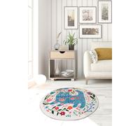 Conceptum Hypnose, Blue- Blue Cats CHL, Multicolore, tapis à poils courts, 50% velours tissé / 50% polyester
