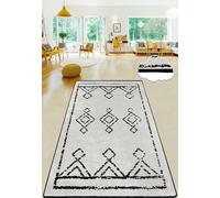 Conceptum Hypnose, Eaves- EavesCHL, noir,blanc, tapis de passage, 80 x 300 cm, 50% velours tissé/ 50% polyester