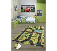 Conceptum Hypnose, Green- Green City CHL, Coloré, tapis, 100 x 160 cm, 100% tissu velours