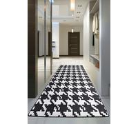 Conceptum Hypnose, Kazayağı- Kazayağı Djt CHL, noir,blanc, tapis de sol, 80 x 200 cm, 50% velours tissé / 50% polyester