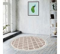 Conceptum Hypnose, Nixie- ALN400601KR17ANR, Sahne,Braun, tapis de passage, 100 x 100 cm, 100% POLYESTER