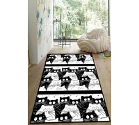Conceptum Hypnose, White- White CatsCHL, Multicolore, Tapis à poils courts, 80 x 150 cm, 100% POLYESTER
