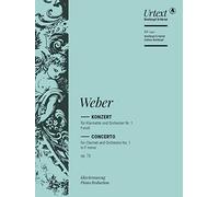 Partitions classique EDITION BREITKOPF WEBER CARL MARIA VON - KLARINETTENKONZERT 1 F-MOLL - CLARINET & PIANO Clarinette