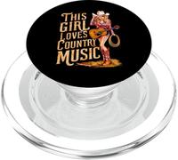 Concert de Cowgirl Western pour Femme avec Inscription « This Girl Loves Country Music » PopSockets PopGrip pour MagSafe