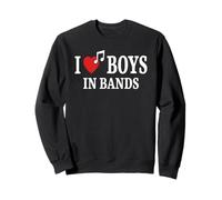 Concert de fangirls de I Love Boys in Bands Funny Boyband Sweatshirt