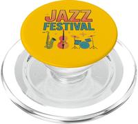 Concert de Saxophone, Basse et Batterie du Festival de Jazz PopSockets PopGrip pour MagSafe