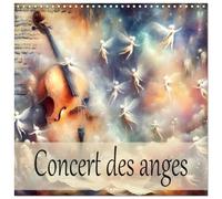 Concert des anges (Calendrier mural carré 2026 30x30 cm) Calendrier double avec une page pour vos prises de notes: Des ailes célestes et des cordes musicales.