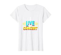 Concert en Direct : événement de Musique rétro T-Shirt, Femme, Blanc, S