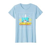 Concert en Direct : événement de Musique rétro T-Shirt, Femme, Bleu Céleste, XL