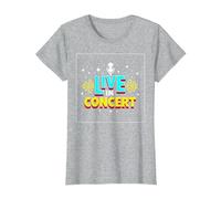 Concert en Direct : événement de Musique rétro T-Shirt, Femme, Gris Chiné, XS