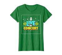 Concert en Direct : événement de Musique rétro T-Shirt, Femme, Vert Kelly, 3XL