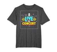 Concert en Direct : événement de Musique rétro T-Shirt, Homme Grandes Tailles, Chiné Foncé, 5X Tall