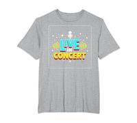 Concert en Direct : événement de Musique rétro T-Shirt, Homme Grandes Tailles, Gris Chiné, 5X Tall