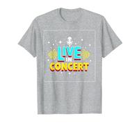 Concert en Direct : événement de Musique rétro T-Shirt, Homme, Gris Chiné, S