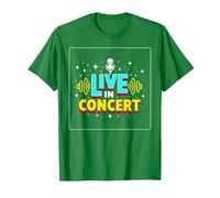 Concert en Direct : événement de Musique rétro T-Shirt, Homme, Vert Kelly, XXL
