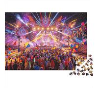 Concert Puzzles 1000 Piècess Recyclé Papier Donington Music Festival Adult Jigsaws Developing Garçon et Fille‘s Intelligence Éducatif Game for Family 38x26cm/1000pcs