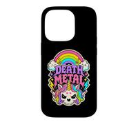 Concert Rock Amusant de Death Metal Rainbow Unicorn pour Halloween Coque pour iPhone 14 Pro