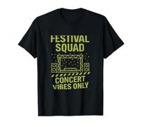 Concert Vibes Only Festival Squad Pochoir Graphique T-Shirt