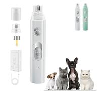 Concertchop Dog Nail Grinder, Concertchop Nail Trimmer, 3 Grinding Modes & 2 Levels, Diamond Grinding Wheel, Smart LED Pet Grinder - See Blood Vessels, USB Rechargeable for All Dogs & Cats (White)