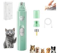 Concertchop Dog Nail Grinder, Concertchop Nail Trimmer, 3 Grinding Modes & 2 Levels, Diamond Grinding Wheel, Smart LED Pet Grinder - See Blood Vessels, USB Rechargeable,for All Dogs & Cats (Green)