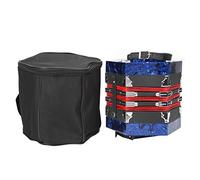 Concertina accordéon portable en bois et cuir, 18x17 cm, bleu royal - Instrument musical professionnel, ergonomique et léger, idéal débutants et adultes passionnés (Bleu Royal)