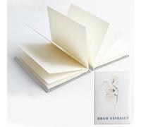Concertina Carnet de croquis de poche fait à la main avec étui - 15,7 x 10,5 cm - Peut être utilisé pour les journaux d'art, les tableaux d'histoires, les dessins conceptuels (fleurs 1)