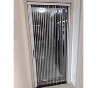 Concertina Cloison de séparation de pièce de style accordéon - Paravent pliable décoratif pour la maison ou la grange - Verrouillable - 78,5 x 203 cm