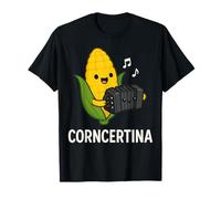 Concertina Corncertina Pun Cute Corn Jouant Accordéon T-Shirt