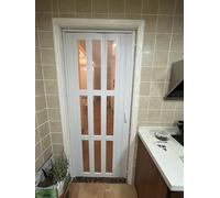 Concertina Porte coulissante accordéon pliable - Design multi-plis peu encombrant pour cuisine, salle de bain, chambre à coucher et solutions de séparation de pièce