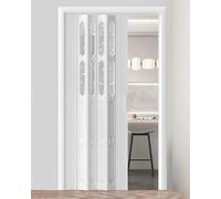 Concertina Porte coulissante pliante avec écran magnétique personnalisable pour placard, séparateur et salle de bain