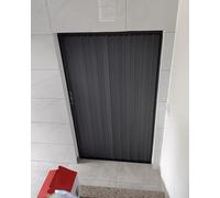 Concertina Porte coulissante pliante avec serrure, moustiquaire rétractable pour petits espaces, cave, placard et armoire