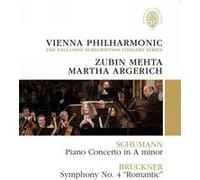 Schumann : Concerto pour piano. Bruckner : Symphonie n° 4. Argerich, Mehta.