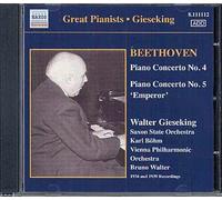 Walter Gieseking – Beethoven : Concertos pour piano n° 4 et 5 – NAXOS
