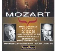 Concertos Pour Piano Et Orchestre No. 9 En Mi Bémol Majeur K.271, No. 20 En Ré Mineur K.466 Et No. 25 En Ut Majeur K.503, Concerto Pour Cor No. 2 En Mi Bémol Majur K.417, Sonate Pour Piano...